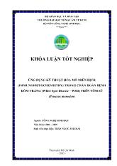 Khóa luận Ứng dụng kỹ thuật hóa mô miễn dịch (immunohistochemistry) trong chẩn đoán bệnh đốm trắng (white spot disease – wsd) trên tôm sú (penaeus monodon)