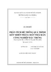 Luận án Phân tích hệ thống quá trình đốt nhiệt phân chất thải rắn công nghiệp đặc trưng