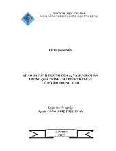 Luận văn Khảo sát ảnh hưởng của aw và sự giảm ẩm trong quá trình chế biến trái cây có độ ẩm trung bình