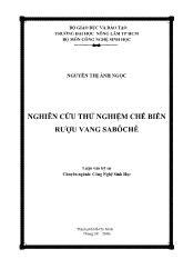 Luận văn Nghiên cứu thử nghiệm chế biến rƣợu vang sa bô chê