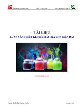 Luận văn Thiết kế nhà máy bia lon hiện đại
