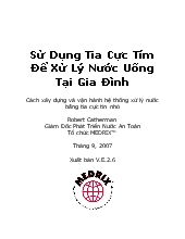 Sử dụng tia cực tím để xử lý nước uống tại gia đình