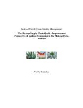 The Shrimp Supply Chain Quality Improvement Perspective of Seafood Companies in the Mekong Delta,Vietnam