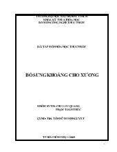 Bài tập môn hóa học thực phẩm - Bổ sung khoáng cho xương