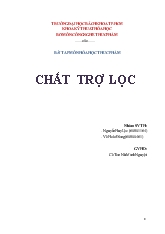 Bài tập môn hóa học thực phẩm - Chất trợ lọc