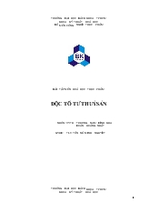 Bài tập môn hoá học thực phẩm - Độc tố từ thuỷ sản