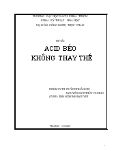 Đề tài Acid béo không thay thế