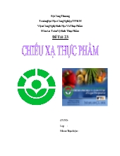 Đề tài Chiếu xạ thực phẩm