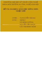 Đề tài Đa dạng sinh học rừng mưa nhiệt đới