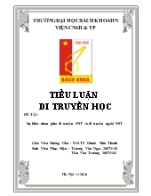 Đề tài Sự khác nhau giữa di truyền NST và di truyền ngoài NST