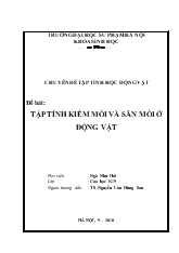 Đề tài Tập tính kiếm mồi và săn mồi ở động vật