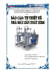 Đề tài Thiết kế nhà máy sản xuất kem