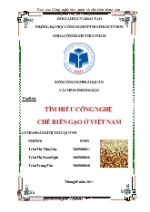 Đề tài Tìm hiểu công nghệ chế biến gạo ở Việt Nam