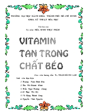 Đề tài Vitamin trong chất béo