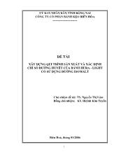 Đề tài Xây dựng qui trình sản xuất và xác định chỉ số đường huyết của bánh hura - Light có sử dụng đường isomalt