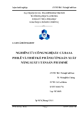 Luận văn Nghiên cứu công nghệ sấy cá ba sa phi lê và thiết kế phân xưởng sản xuất năng suất 1 tấn sản phẩm/mẻ