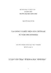 Tạo dòng và biểu hiện gen chitinase từ nấm trichoderma