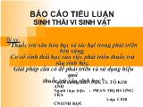 Thuốc trừ sâu hóa học và tác hại trong phát triển bền vững - Cơ sở sinh thái học của việc phát triển thuốc trừ sâu sinh học. Giải pháp cần có để phát triển và sử dụng hiệu quả thuốc trừ sâu sinh học