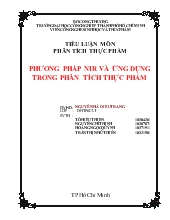Tiểu luận Phương pháp nir và ứng dụng trong phân tích thực phẩm