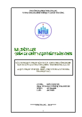 Tiểu luận Xây dựng quy phạm sản xuất - Gmp cho công nghệ sản xuất vaccine cúm a/h5n1 trên trứng gà có phôi & quy phạm vệ sinh - ssop cho viện vaccine nha trang (ivac)