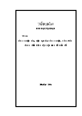 Đề tài Công nghiệp hóa, hiện đại hóa nông nghiệp, nông thôn trong tiến trình hội nhập kinh tế quốc tế