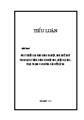 Đề tài Phát triển các khu công nghiệp, khu chế xuất trong quá trình công nghiệp hoá, hiện đại hoá, thực trạng và những vấn đề đặt ra