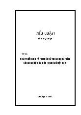 Đề tài Phát triển kinh tế tri thức đẩy nhanh quá trình công nghiệp hóa, hiện đại hóa ở Việt Nam