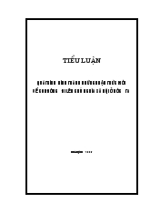 Tiểu luận Quá trình hình thành những nhận thức mới về con đường đi lên chủ nghĩa xã hội ở nước ta