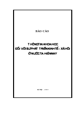 Thông tin khoa học đối với sự phát triển kinh tế - Xã hội ở nước ta hiện nay