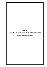 Hạn chế của thị trường chứng khoán Việt Nam thực trạng và giải pháp