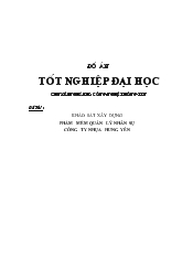Khảo sát xây dựng phầm mềm quản lý nhân sự công ty nhựa Hưng Yên