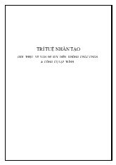 Trí tuệ nhân tạo giới thiệu về vấn đề suy diễn không chắc chắn và công cụ lập trình