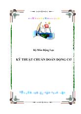 Bộ môn động lực - Kỹ thuật chuẩn đoán động cơ