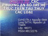 Chuyên đề Các phương án bố trí hệ trục trên tàu thủy các loại