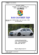 Đề tài Quá trình thực tập tại gara ô tô Minh Phương