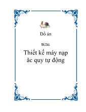 Đề tài thiết kế máy nạp ăc quy tự động