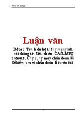 Đề tài Tìm hiểu hệ thống mạng kết nối thông tin điều khiển CAN  - MPX trên ô tô - Ứng dụng máy chẩn đoán lỗi để kiểm tra và chẩn đoán lỗi trên ô tô