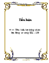 Đề tài Tìm hiểu hệ thống nhiờn liệu động cơ xăng ZIL - 130