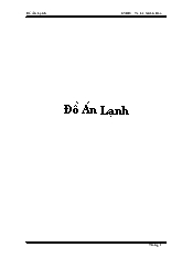 Đồ Án Lạnh