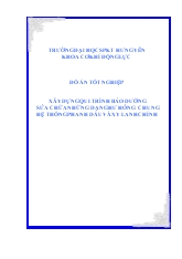 Đồ án Xây dựng qui trình bảo dưỡng sửa chữa những dạng hư hỏng chung hệ thống phanh dầu và xy lanh chính
