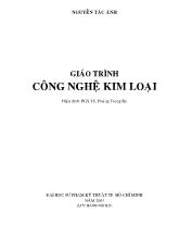 Giáo trình công nghệ kim loại