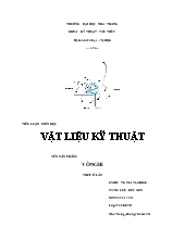Tiểu luận môn học: Vật liệu kỹ thuật