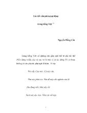 Các kết cấu phi ngoại động trong tiếng Việt