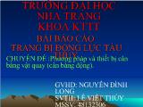 Chuyên đề Phương pháp và thiết bị cân bằng vật quay (cân bằng động)