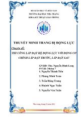 Chuyên đề Thi công lắp đặt hệ động lực với động cơ chính lắp đặt trước, lắp đặt sau