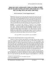 Đánh giá chất lượng nước vùng cửa sông và biển ven bờ để định hướng giải pháp công nghệxửlý phù hợp cho mục đích cấp nước sinh hoạt