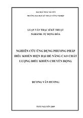 Đề tài Nghiên cứu ứng dụng phương pháp điều khiển hiện đại để nâng cao chất lượng điều khiển chuyển động