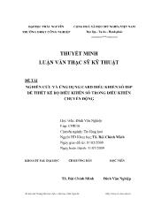 Đề tài Nghiên cứu và ứng dụng card điều khiển số dsp để thiết kế bộ điều khiển số trong điều khiển chuyển động