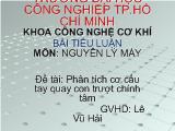 Đề tài Phân tích cơ cấu tay quay con trượt chính tâm