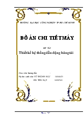 Đề tài Thiết kế hệ thống dẫn động băng tải